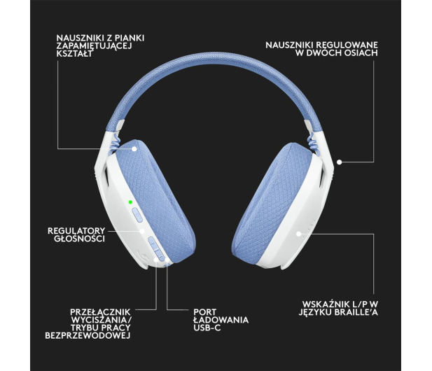 LOGITECH G435 White - 680425 - zdjęcie 13